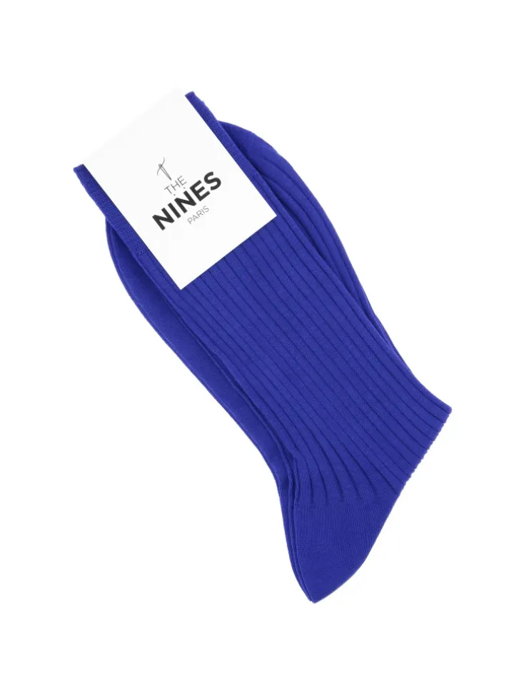 Chaussettes fil d'Écosse bleu électrique