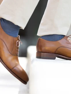 Chaussettes fil d'Écosse bleu foncé