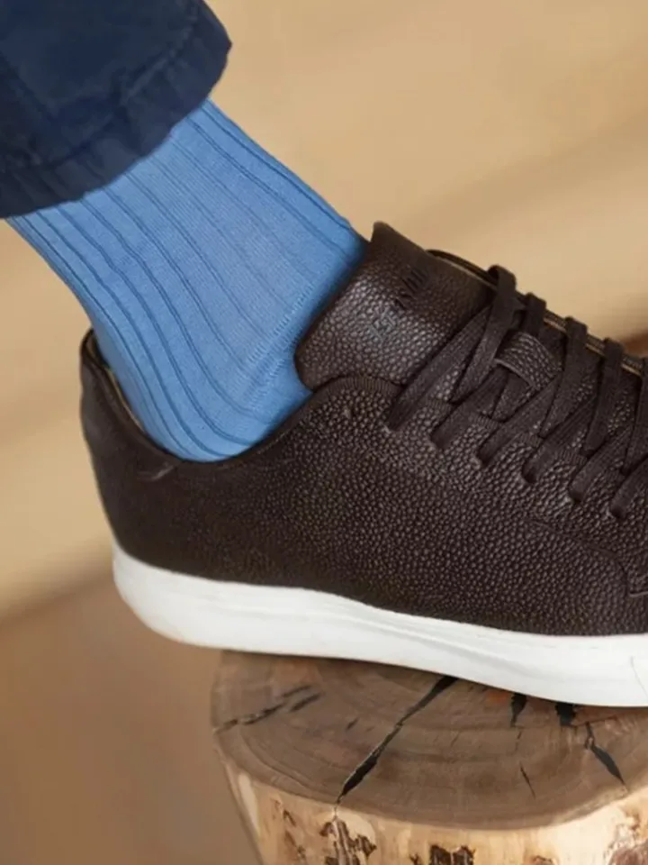 Chaussettes fil d'Écosse bleu ciel