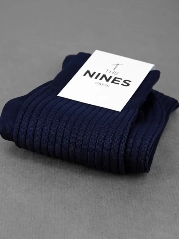 Chaussettes fil d'Écosse bleu nuit