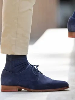 Chaussettes fil d'Écosse bleu nuit