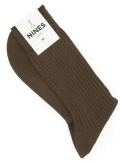 Chaussettes fil d'Écosse havane