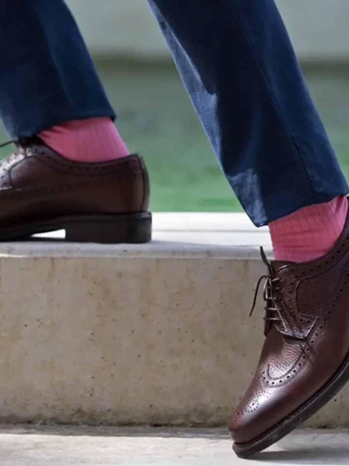 Chaussettes fil d'écosse rose