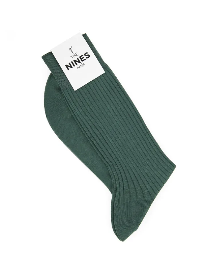 Chaussettes fil d'Écosse vert thym
