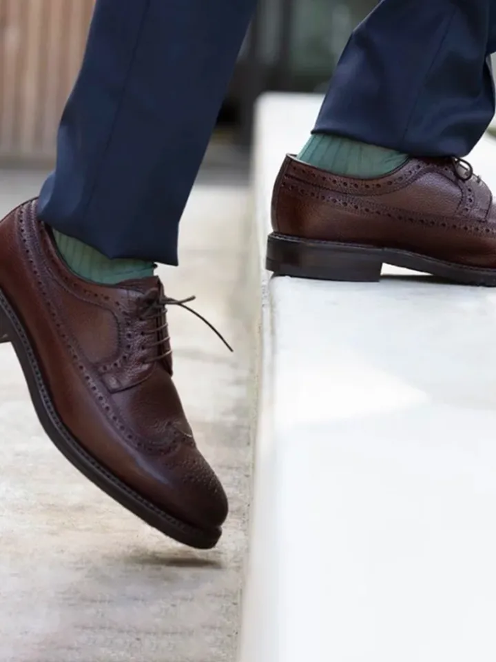 Chaussettes fil d'Écosse vert thym