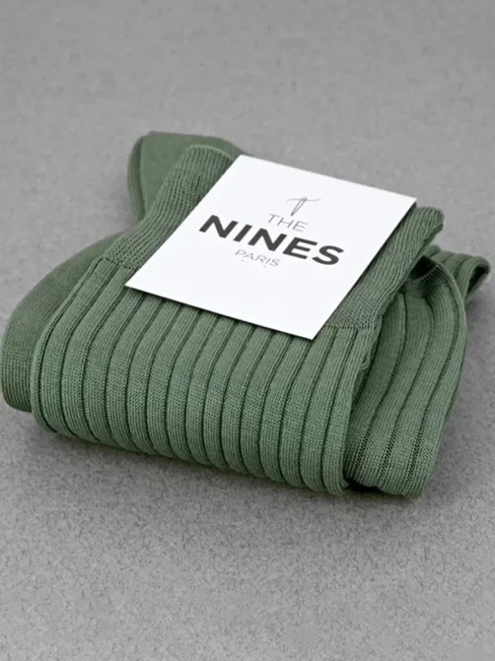 Chaussettes fil d'Écosse vert sauge