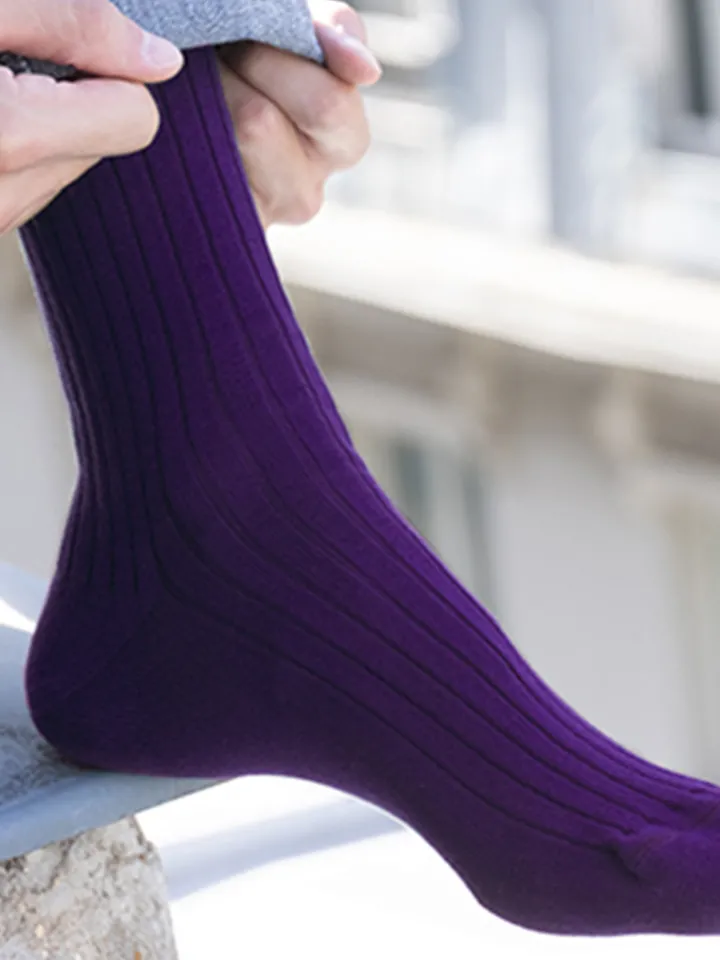 Chaussettes fil d'Écosse violettes