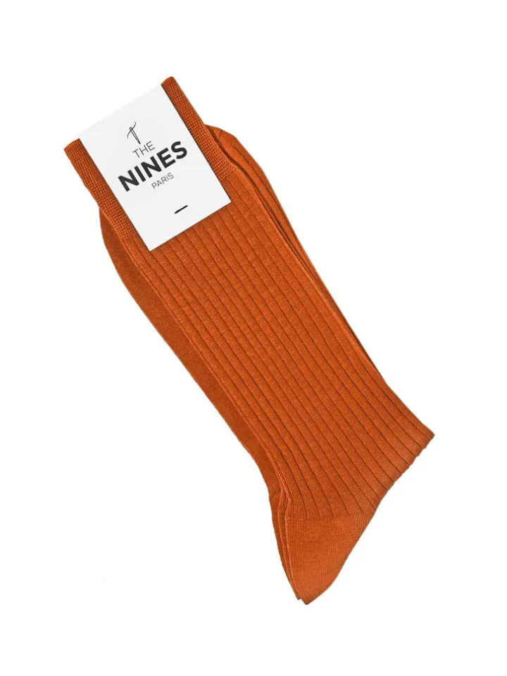 Chaussettes laine vierge orange