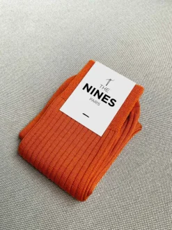 Chaussettes laine vierge orange
