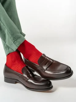 Chaussettes laine vierge orange