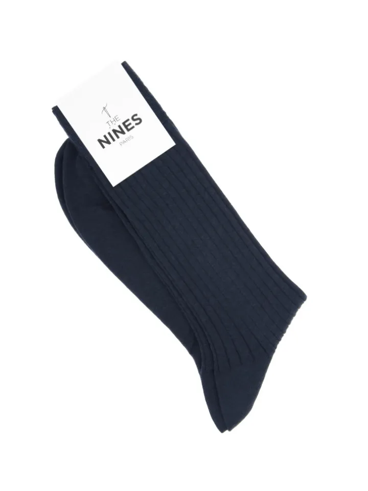 Chaussettes laine vierge gris acier