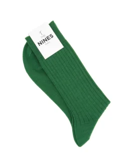 Chaussettes laine vierge vert anglais