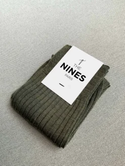 Chaussettes laine vierge verte