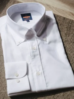 Chemise col américain en oxford blanc
