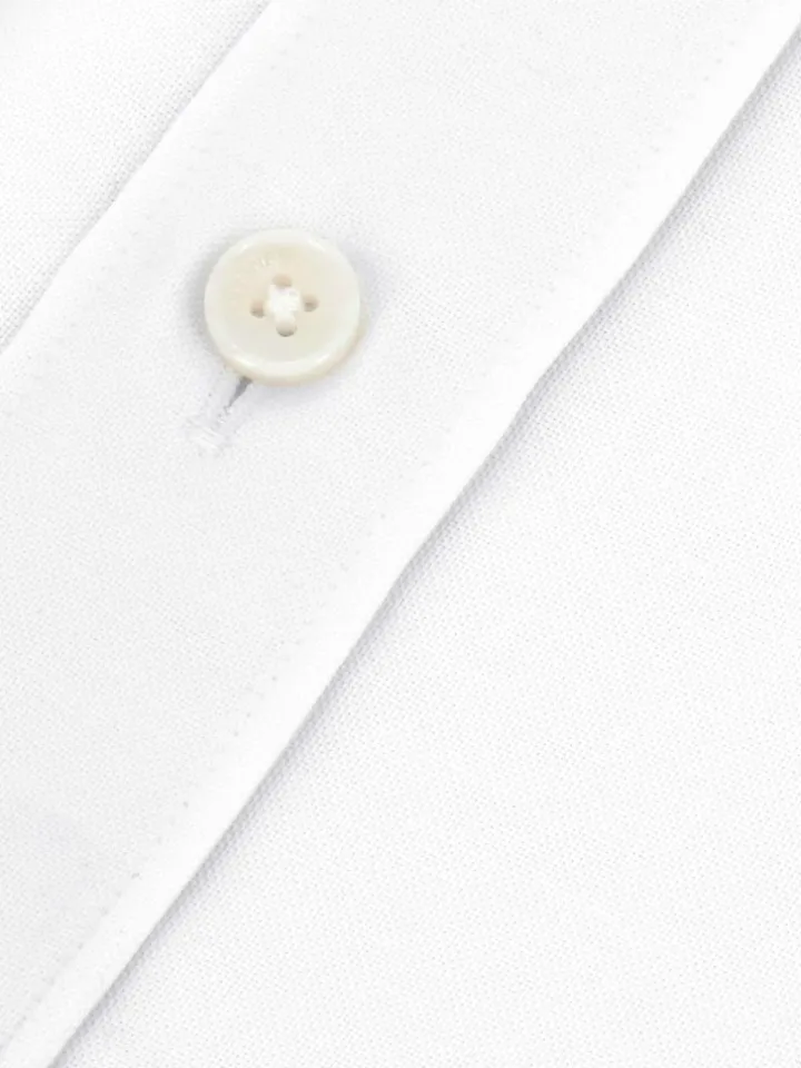 Chemise col américain en oxford blanc