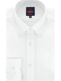 Chemise col américain en oxford blanc