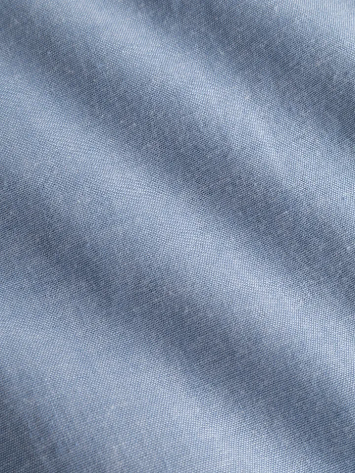 Chemise col américain en oxford japonais bleu ciel
