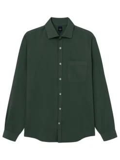 Chemise col italien en oxford bio thym