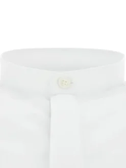 Chemise col officier gorge cachée blanche