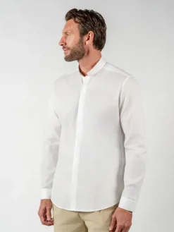 Chemise infroissable col inversé blanche