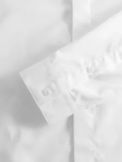 Chemise infroissable col inversé blanche