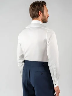 Chemise mousquetaire blanche col italien