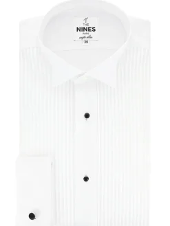 Chemise smoking col cassé à plastron