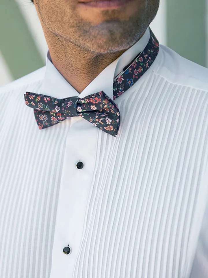 Chemise smoking col cassé à plastron