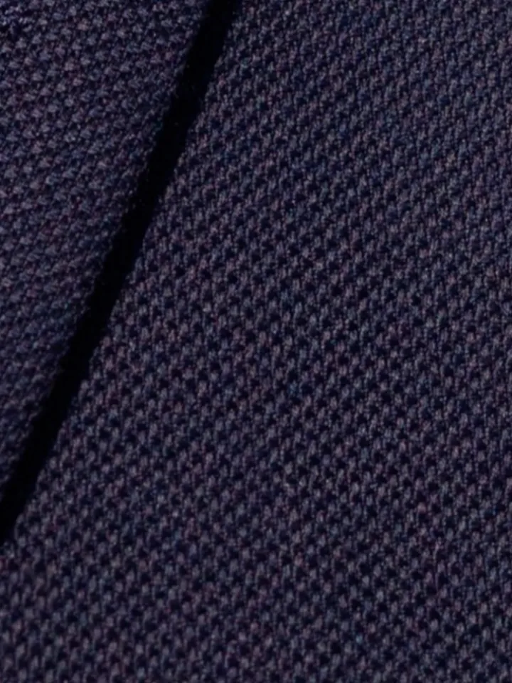 Costume Loro Piana natté bleu marine