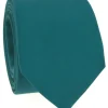 Cravate bleu canard en soie Amalfi