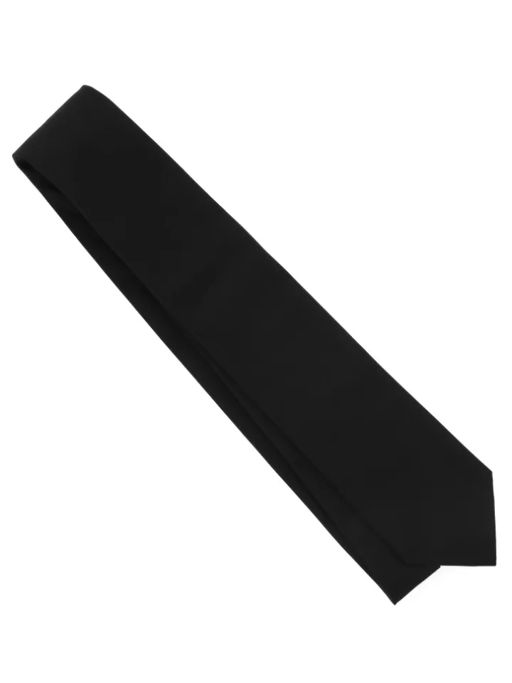 Cravate en satin noir Monte Carlo