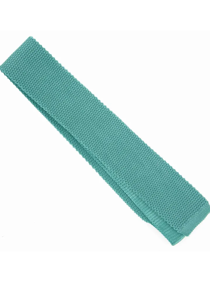 Cravate en tricot vert d'eau Monza