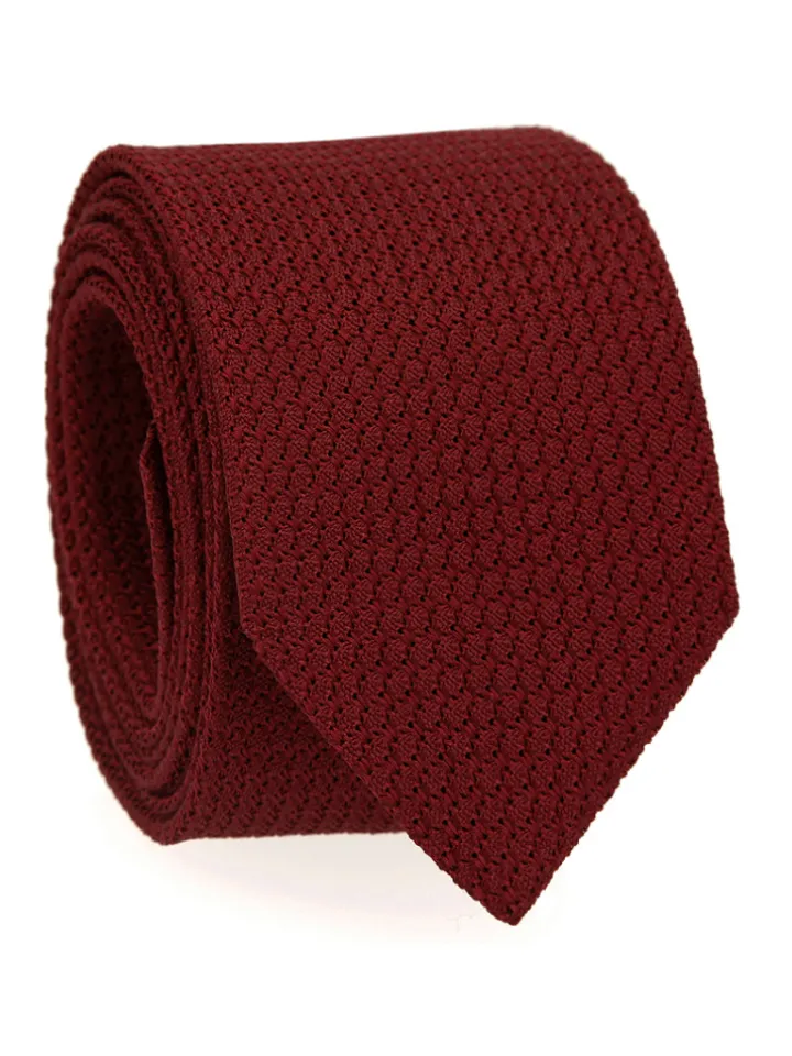 Cravate grenadine de soie bordeaux Grenadines III
