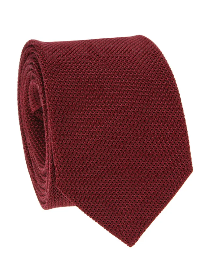 Cravate grenadine de soie bordeaux Grenadines IV