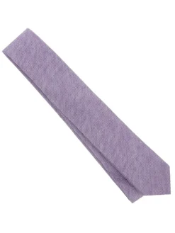 Cravate grenadine soie et lin violet Capri