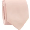 Cravate rose poudré en coton Sorrente