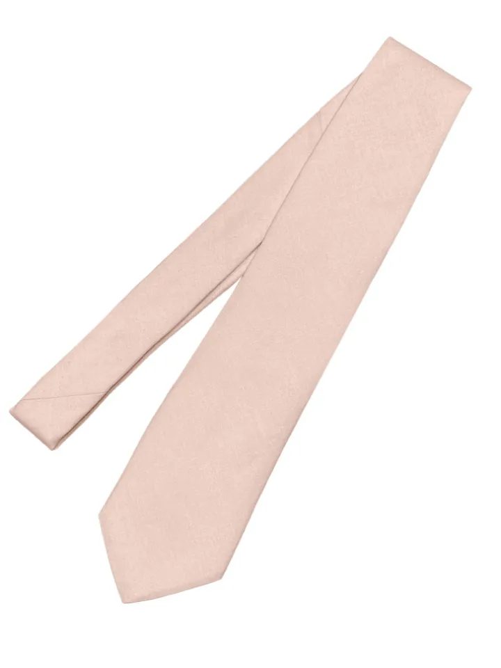 Cravate rose poudré en coton Sorrente