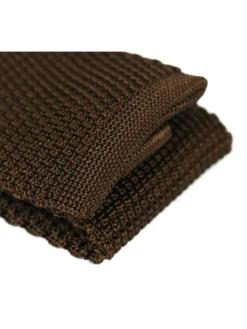 Cravate tricot chocolat Monza