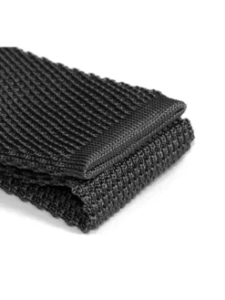Cravate tricot gris anthracite Monza
