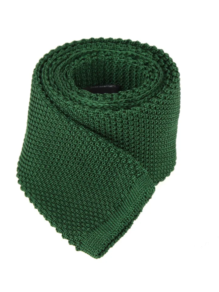 Cravate tricot vert foncé Monza