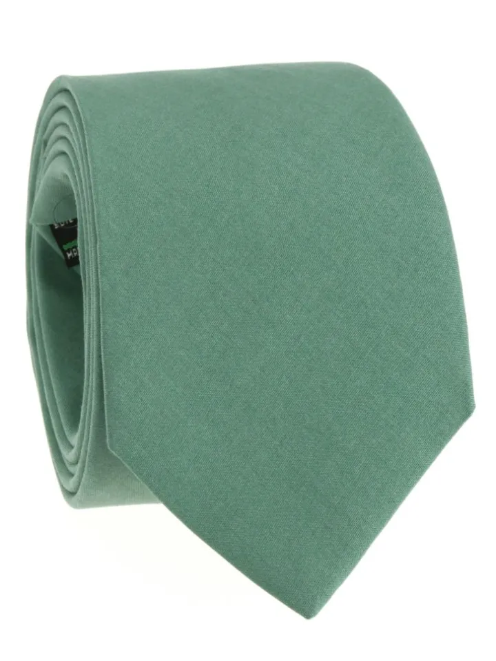 Cravate vert basilic en soie Amalfi