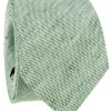 Cravate vert olive en lin et coton Verone