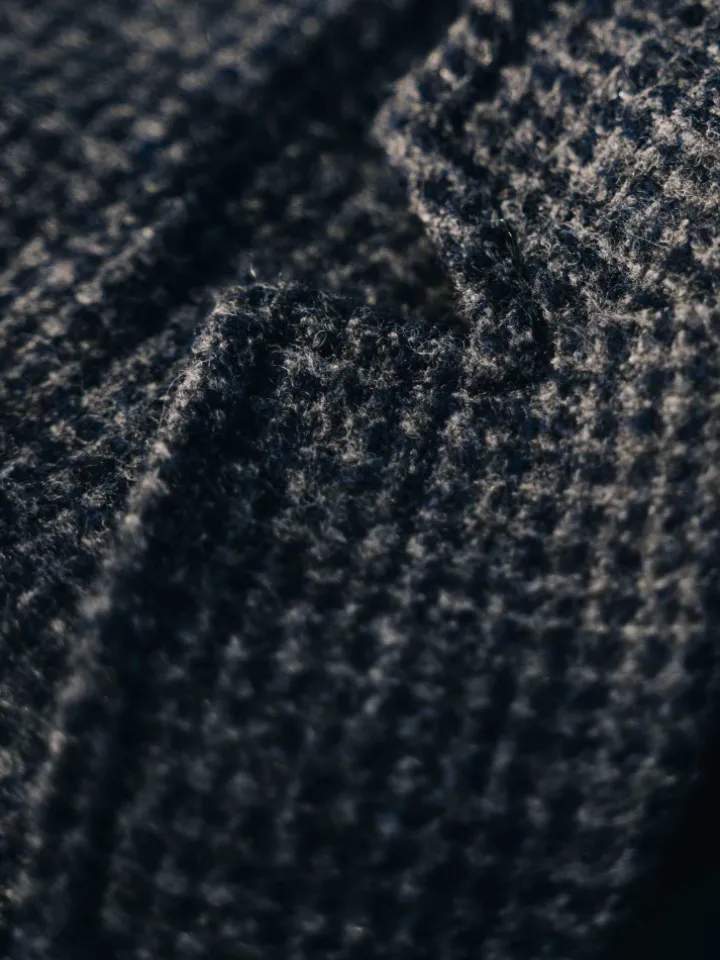 Gilet homme en laine mélangée bleu marine