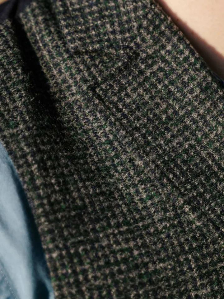 Gilet homme en laine mélangée vert