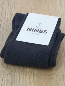 Mi-bas laine vierge gris acier