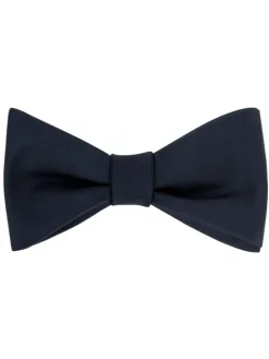 Noeud papillon en satin bleu marine à nouer Monte Carlo