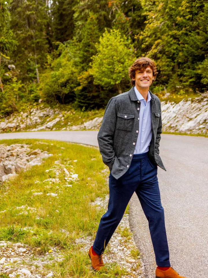 Pantalon à pinces bleu marine - Bilbao