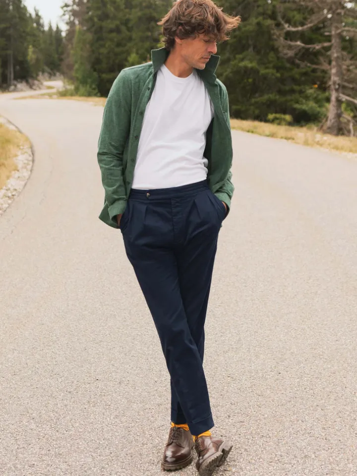 Pantalon à pinces bleu marine - Bilbao