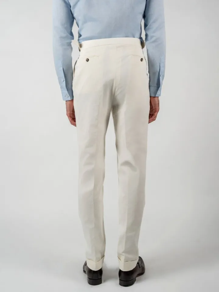 Pantalon à pinces écru - Bilbao