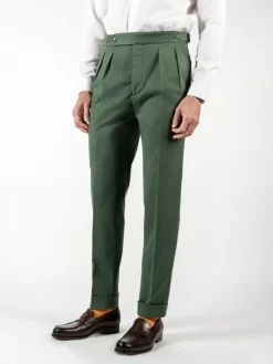 Pantalon à pinces vert thym - Bilbao